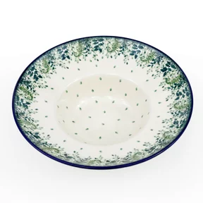 Talerz głęboki na spaghetti D86 25cm <br> 2206X Zielone paprocie